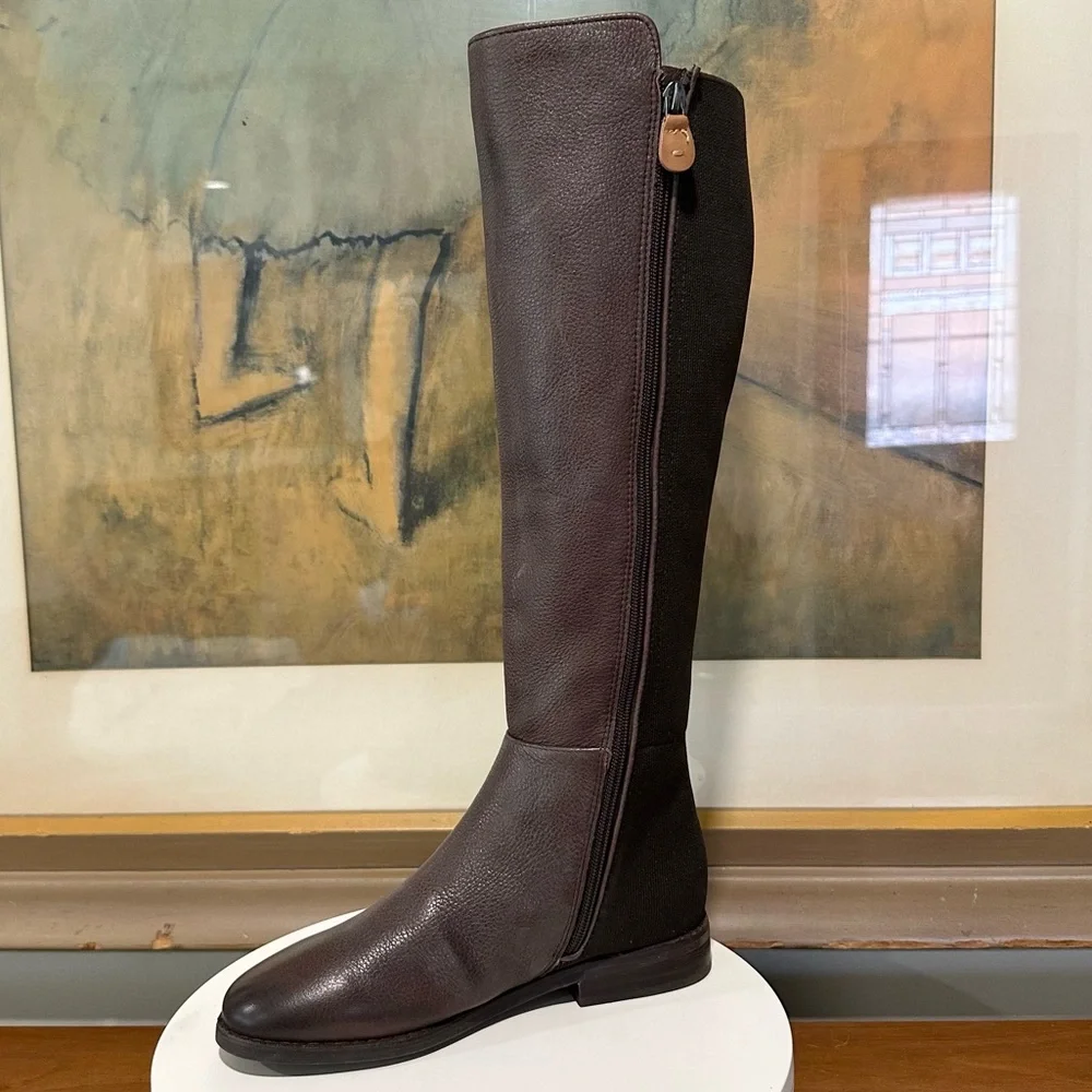 🌸GENTLE SOULS🌸 Emma 5050 Leather Elastic Tall Boots Size: 6M